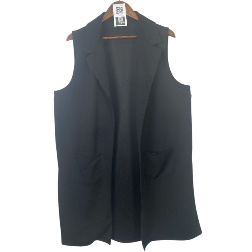 OLIVIA BLU Women's Black Sleeveless Jacket vest / XL